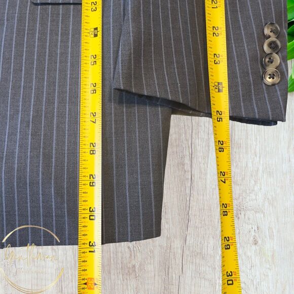 ERMENEGILDO ZEGNA Mens Blazer Sport Coat Two Button Jacket Gray Wool US 44R - Picture 8 of 11